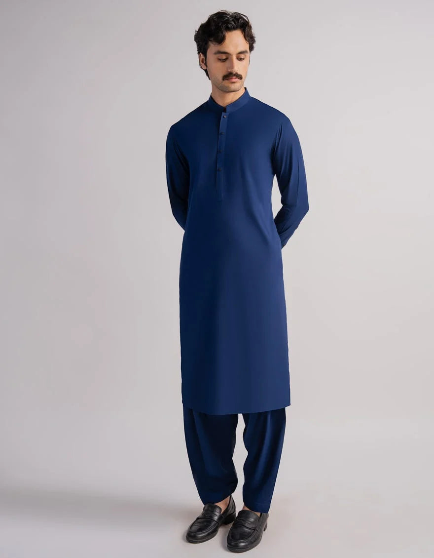 Blue Premium Blended Kameez Shalwar