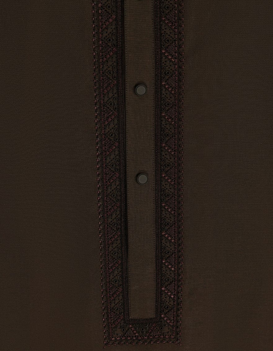 Coffee Brown Premium Embroidered Kameez Shalwar