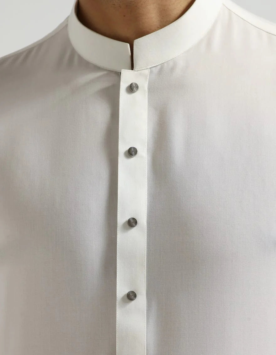 Off White Premium Blended Kurta Trouser