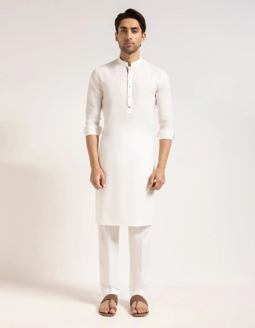 Off White Premium Blended Kurta Trouser