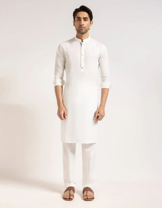 Off White Premium Blended Kurta Trouser