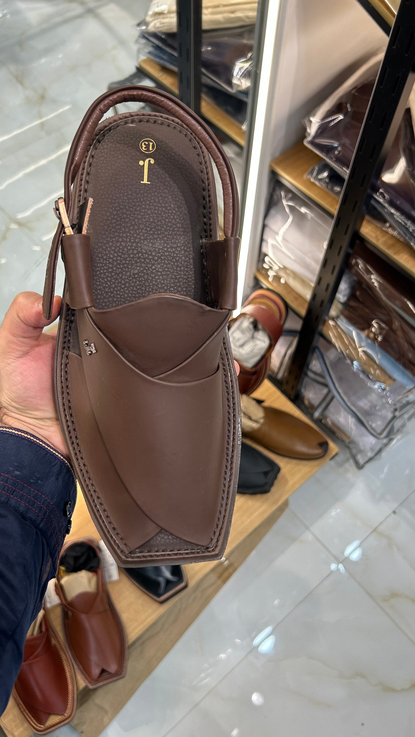 Chocolate Brown Peshawri Sandals