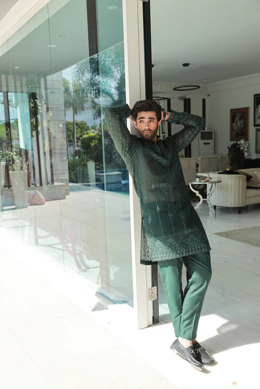 Bottle Green Kurta Pyjama SM-005