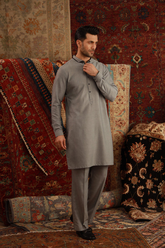 Light Grey Kurta Pyjama