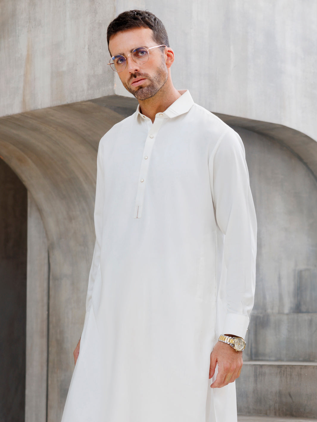 Wasim Akram White Kameez Shalwar