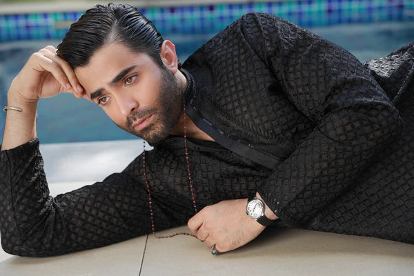 Black Kurta Pyjama SM-004