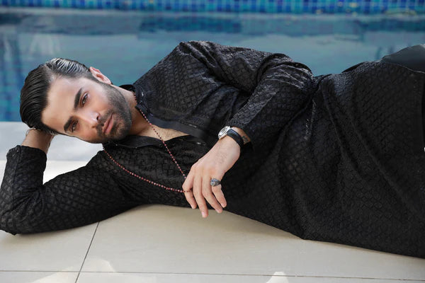 Black Kurta Pyjama SM-004