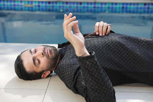 Black Kurta Pyjama SM-004