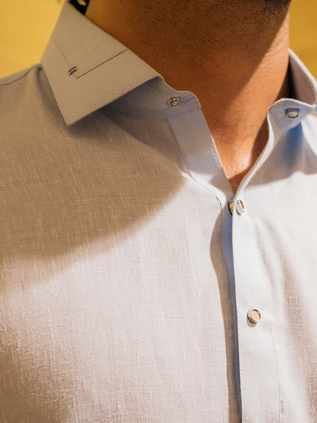 Wasim Akram Sky Blue Blended Kameez Shalwar