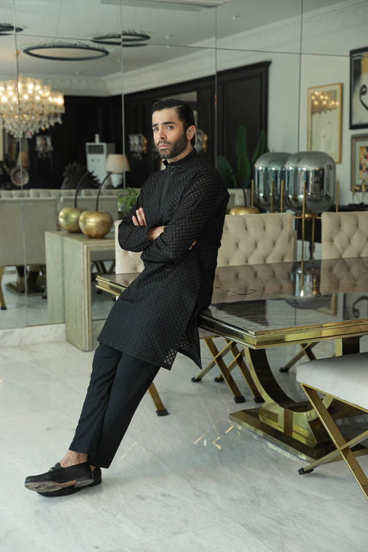 Black Kurta Pyjama SM-004
