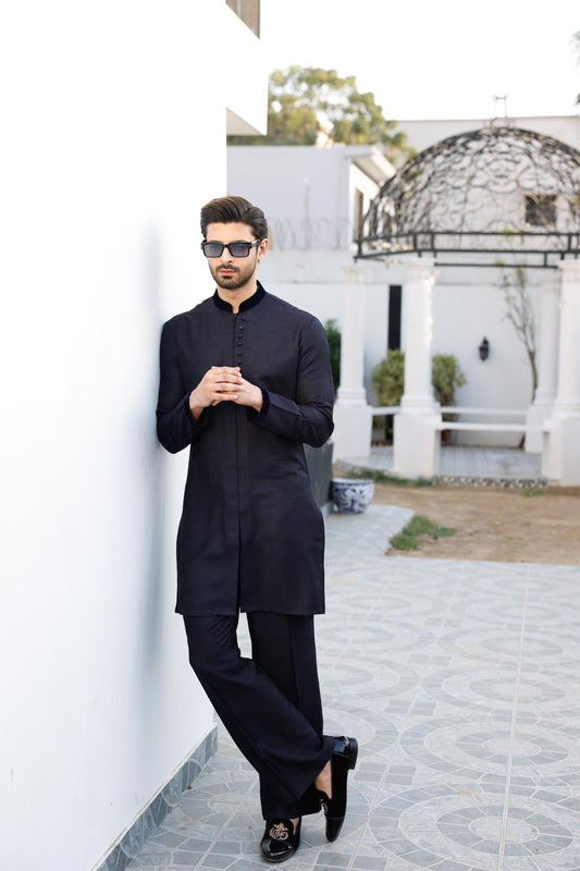 Navy Blue Xartaj Kurta Pyjama