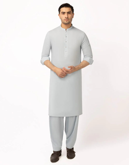 Sky Blue Premium Embroidered Kameez Shalwar