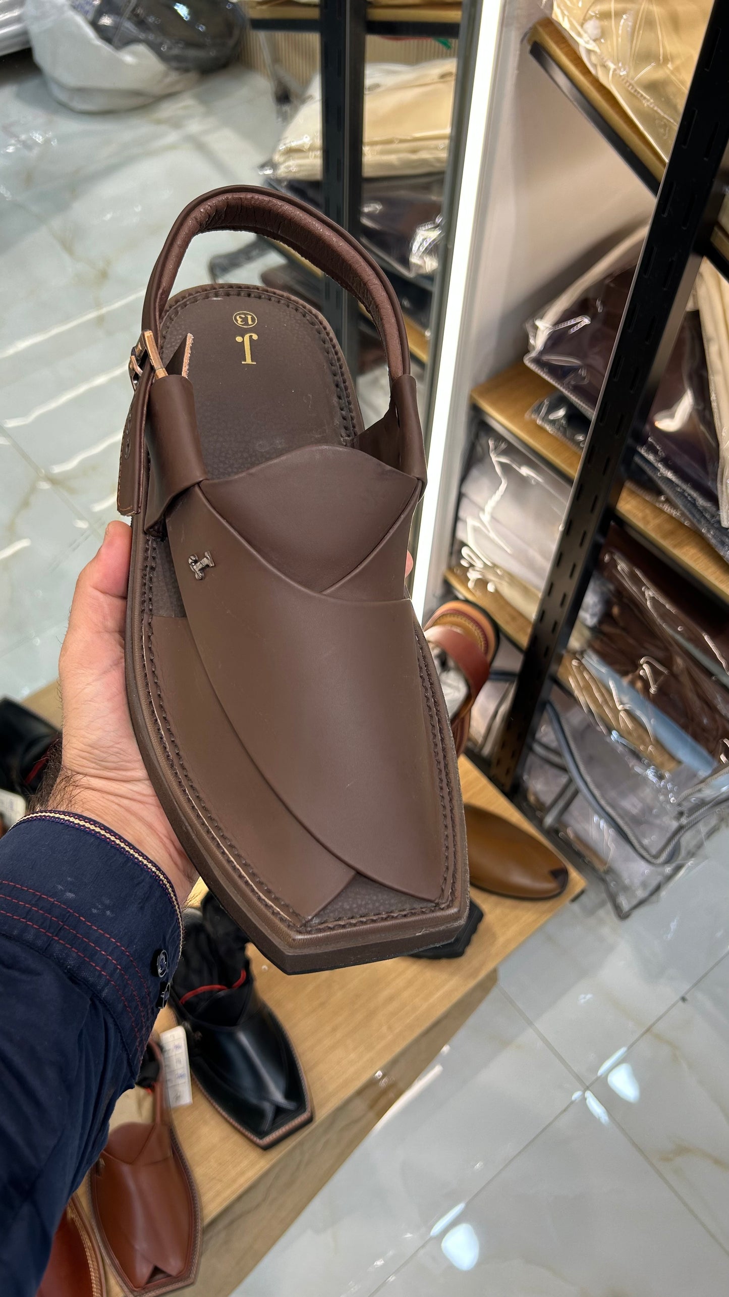 Chocolate Brown Peshawri Sandals