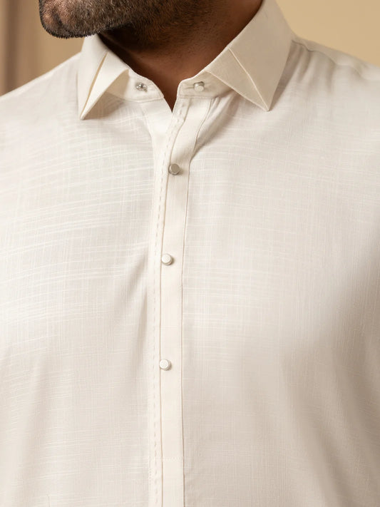 Wasim Akram Pure White Luxury Cotton Kameez Shalwar