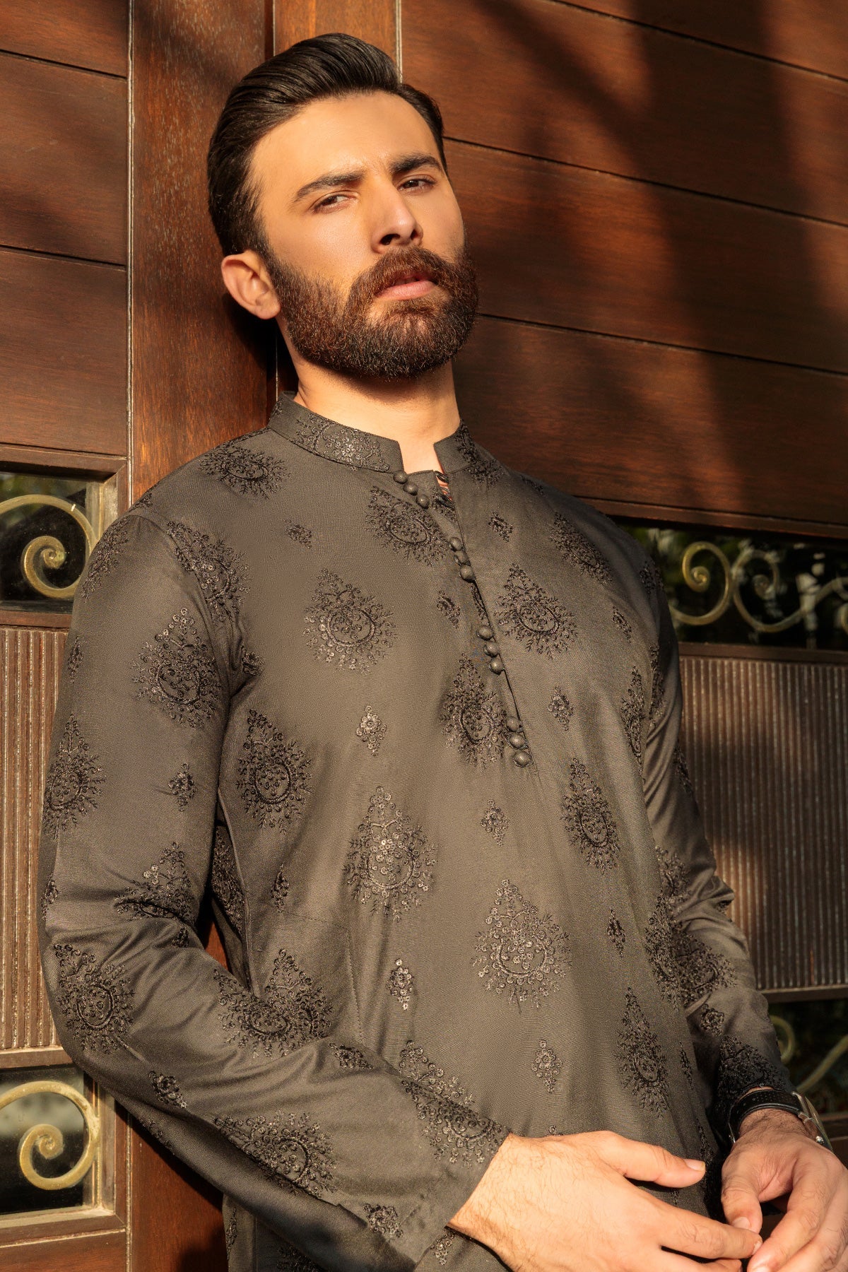 Black Designer Kurta Pyjama 5