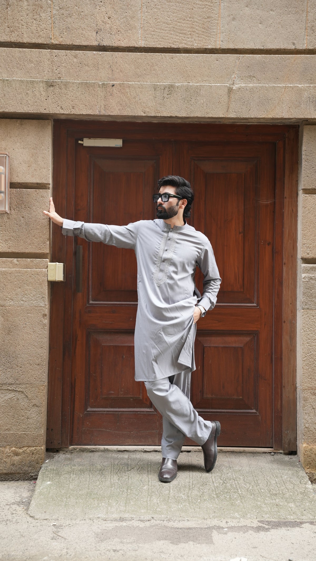 Platinum Luxury Embroidered Kurta Trouser