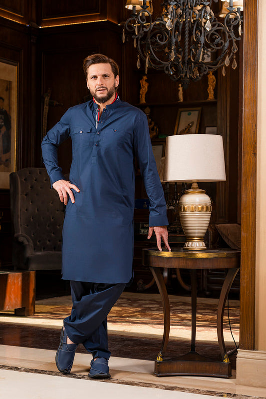Mehrab Midnight Blue Special Edition Kameez Shalwar