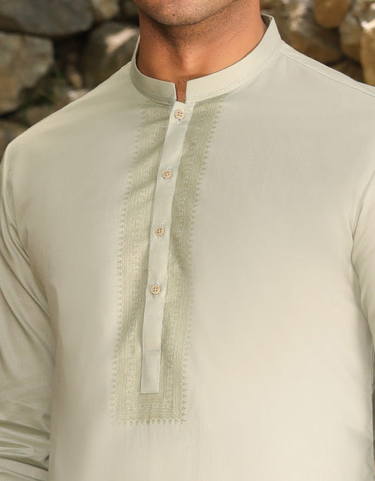 Green Cotton Kurta Pyjama