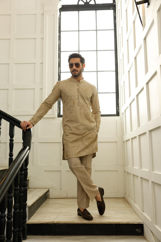 Champagne Shahkaar Kurta Pyjama