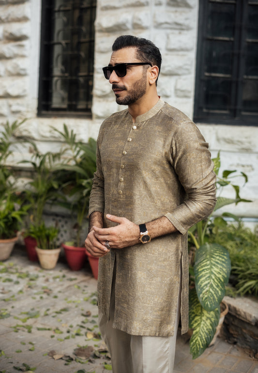 Gold Xartaj Kurta Pyjama