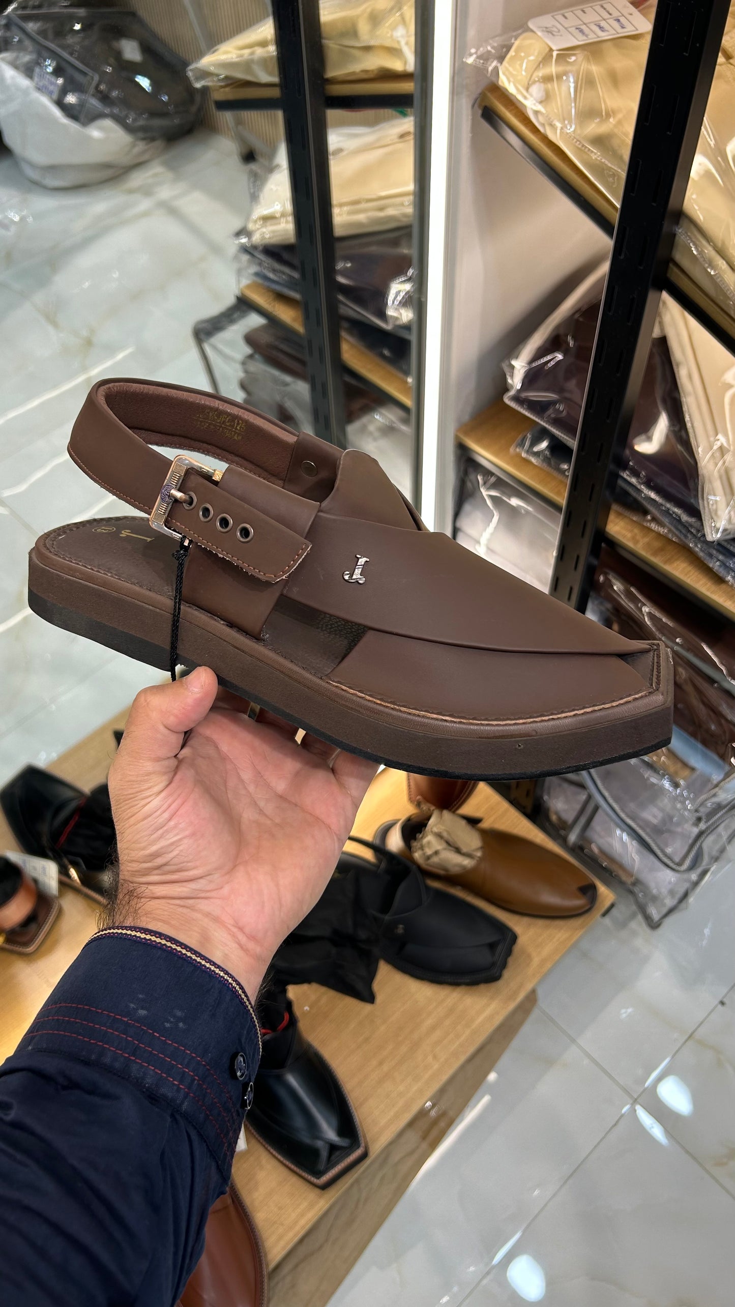 Chocolate Brown Peshawri Sandals