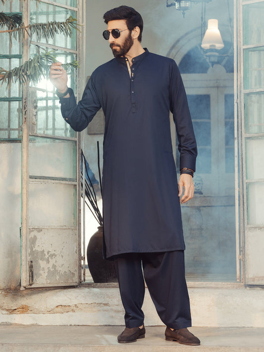 ETHOS Midnight Blue Kameez Shalwar