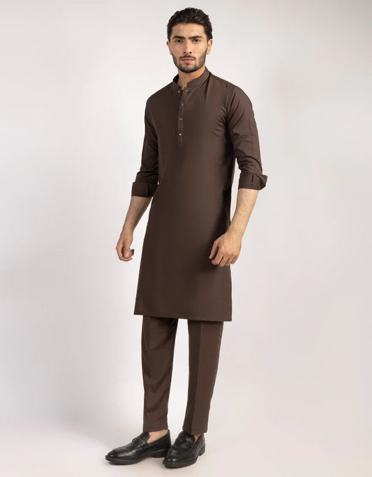 Brown Premium Blended Kurta Trouser