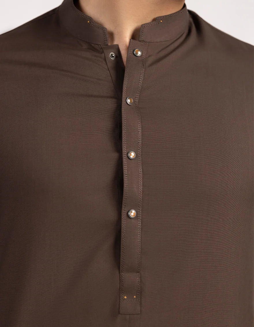 Brown Premium Blended Kurta Trouser