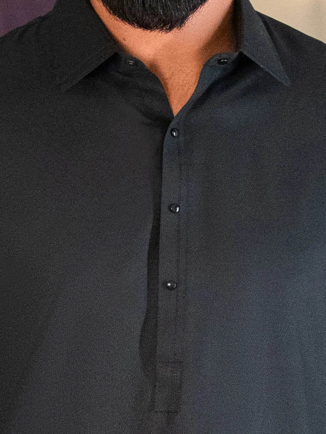 Wasim Akram Black Limited Edition Blended Kameez Shalwar