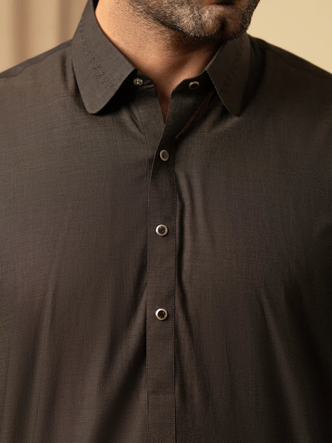 Wasim Akram Dark Brown Luxury Fine Cotton Kameez Shalwar