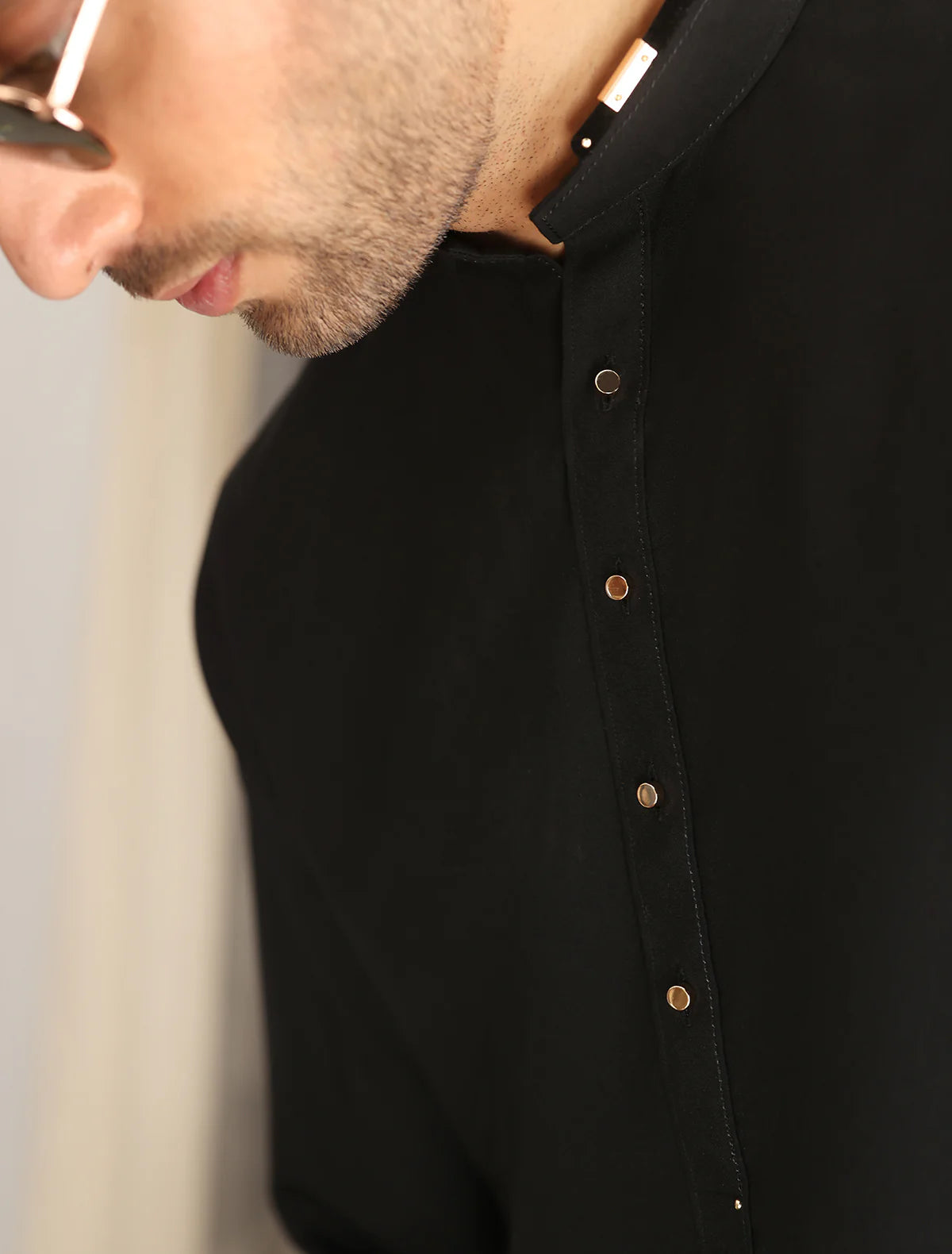 Ismail Farid Premium Black Kameez Shalwar