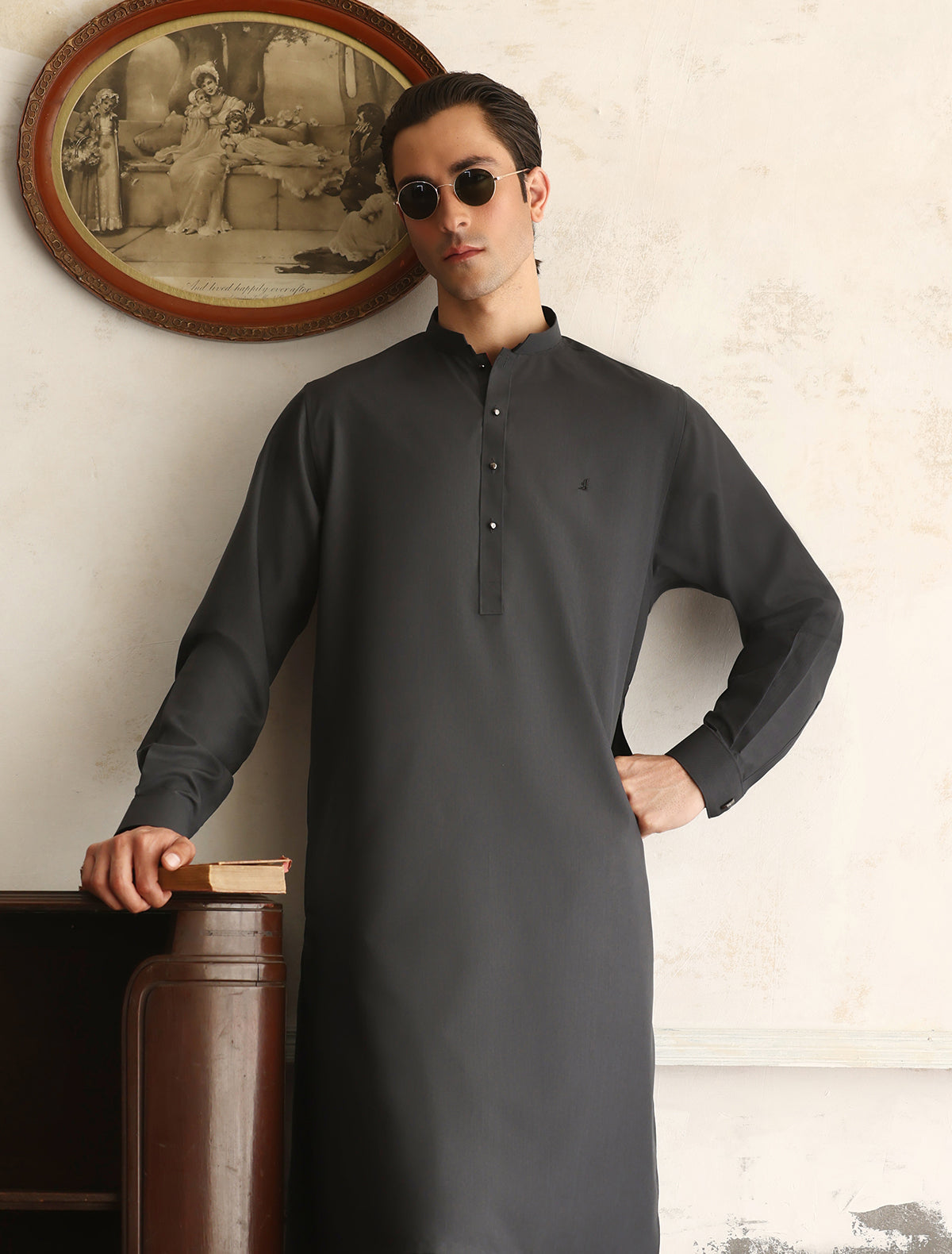 Shadow Gray Kameez Shalwar (SHK2455)