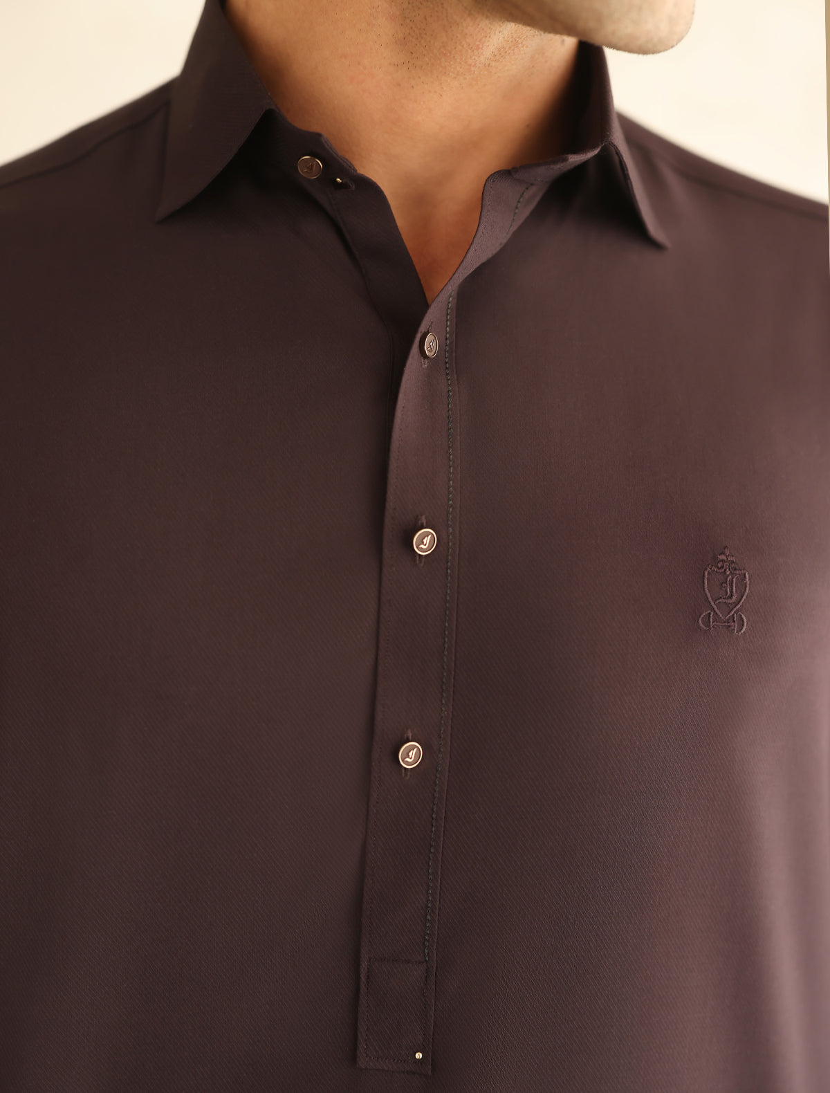 Burgundy Twill Kameez Shalwar (SHK2462)