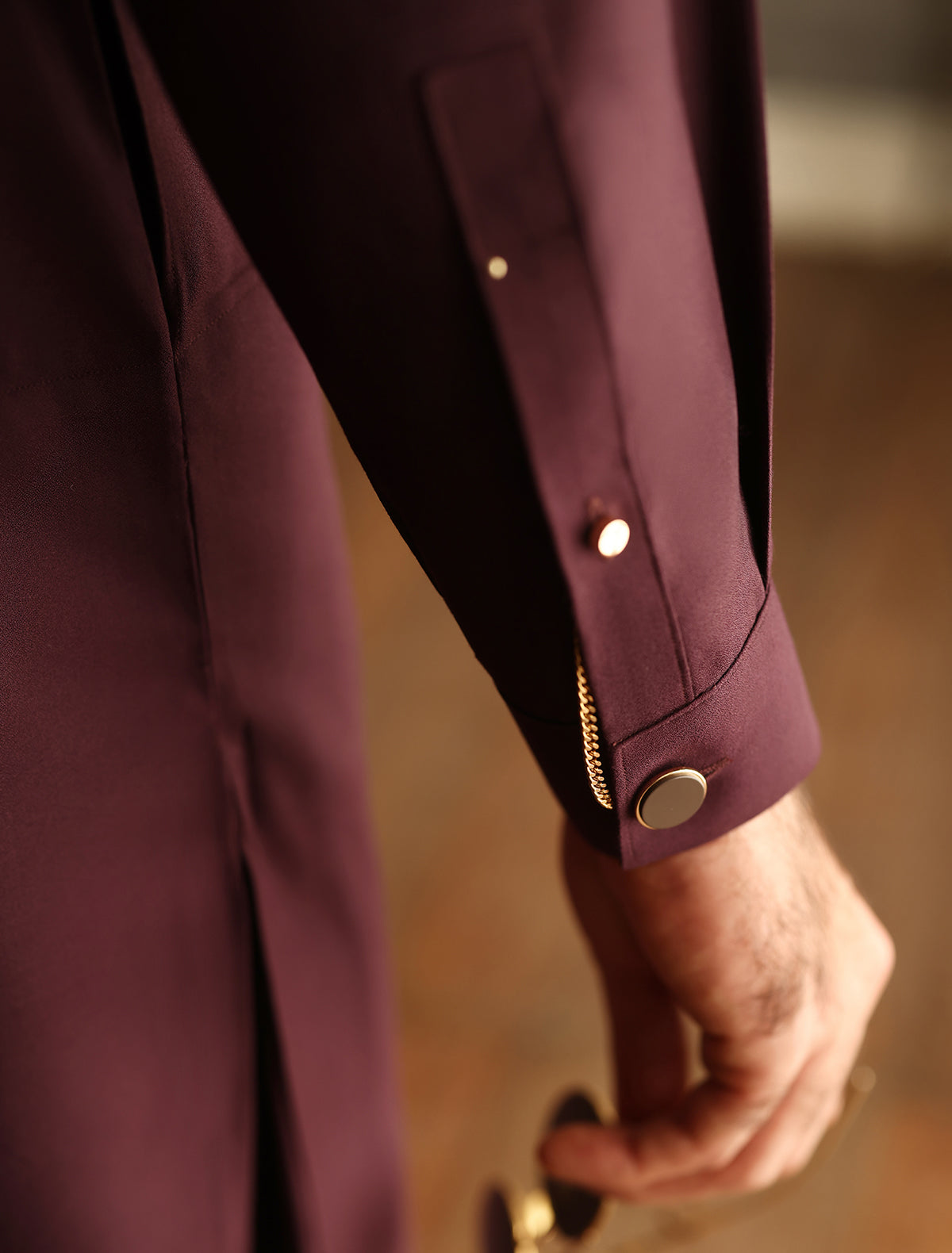 Maroon Gold Detailed - Limited Edition Kameez Shalwar (SHK2469)