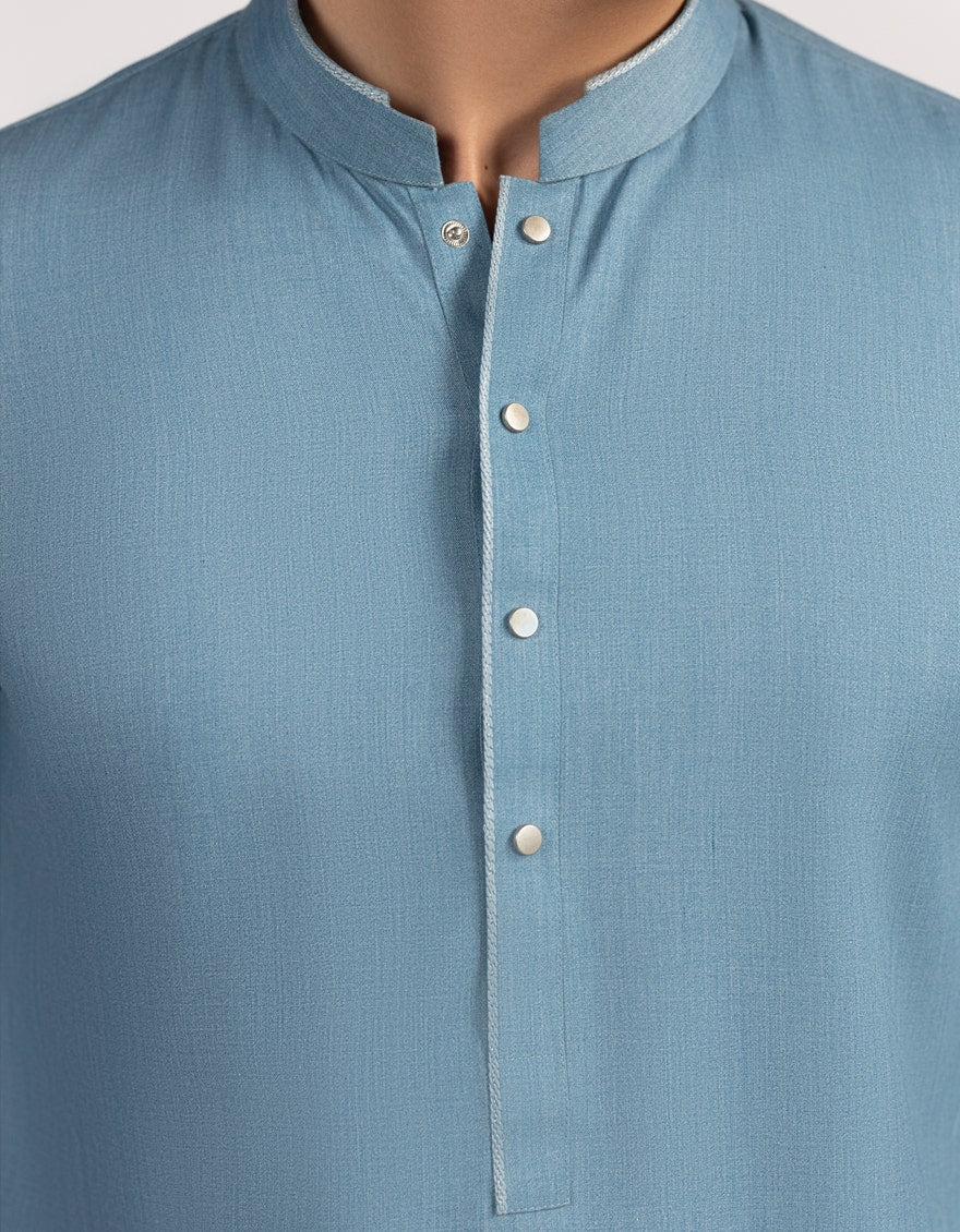 Light Blue Premium Blended Kurta Trouser