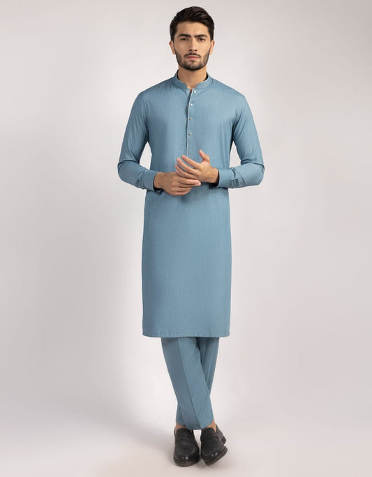 Light Blue Premium Blended Kurta Trouser