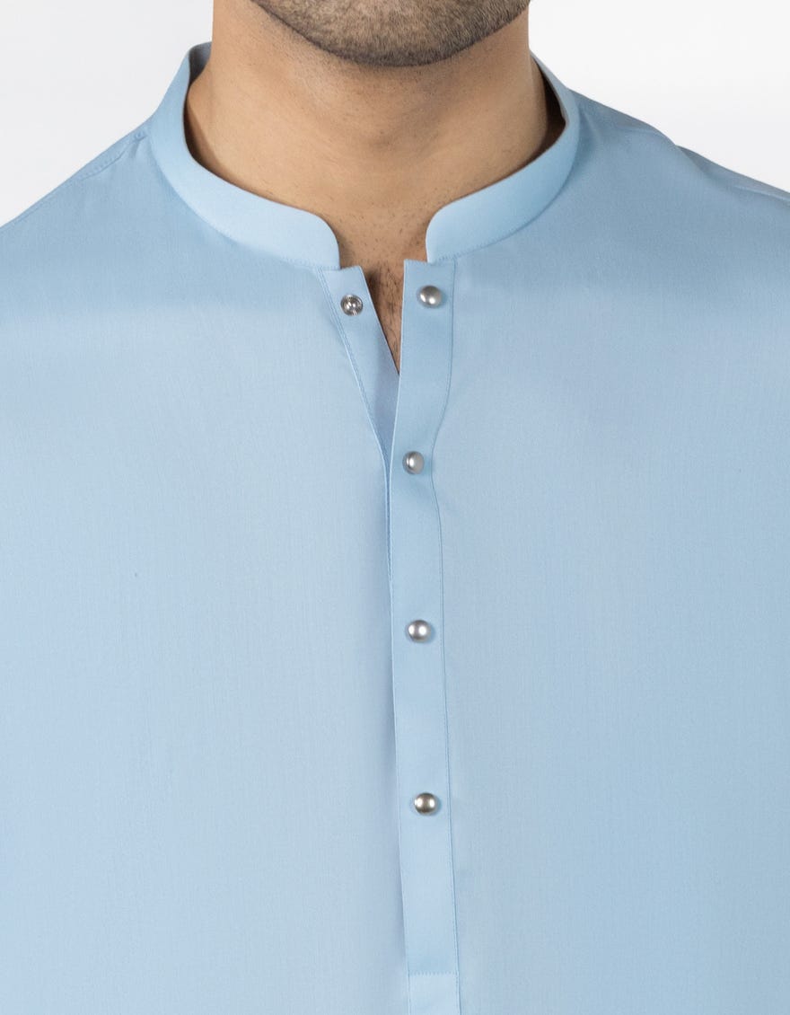 Sky Blue Premium Blended Kurta Trouser