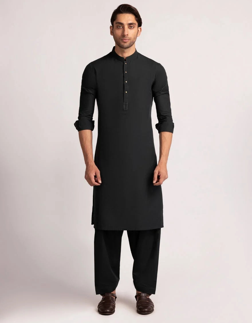 Dark Green Premium Blended Kameez Shalwar
