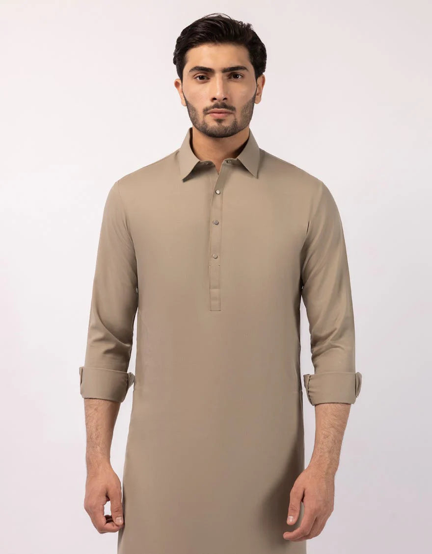 Olive Premium Kameez Shalwar