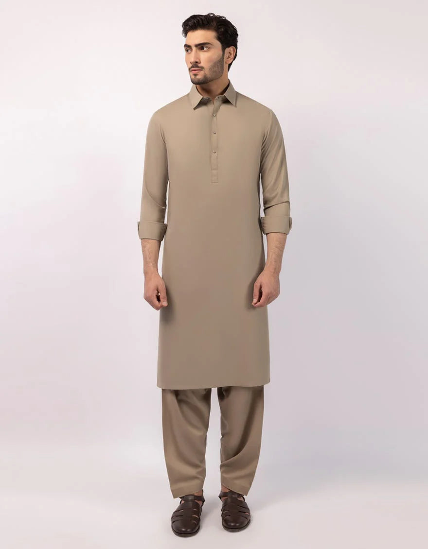 Olive Premium Kameez Shalwar