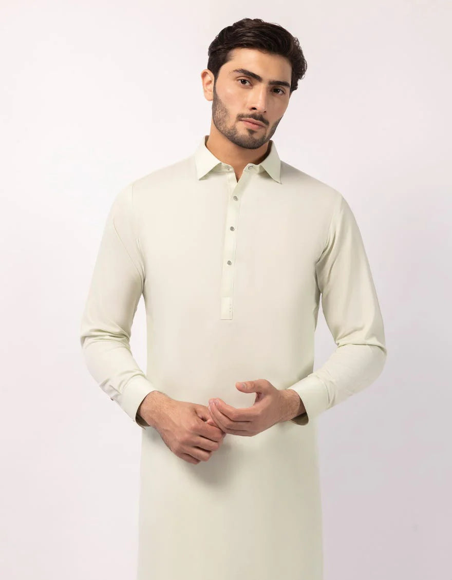 Light Pista Green Premium Kameez Shalwar