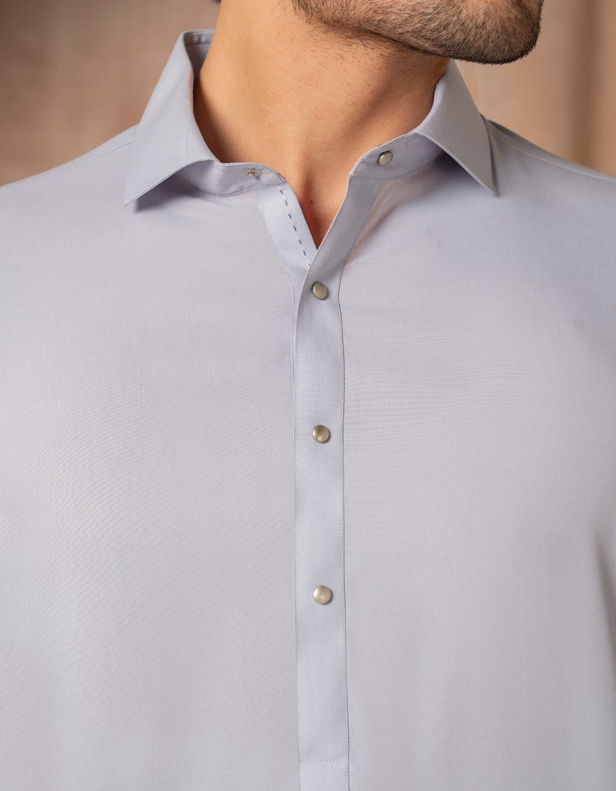 Sky Blue Blended Kameez Shalwar